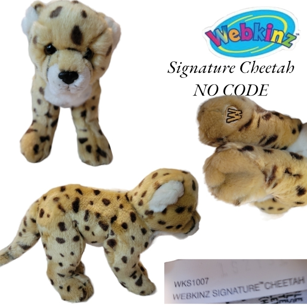 WEBKINZ Signature Cheetah By Ganz NO CODE Plush Stuffed Animal